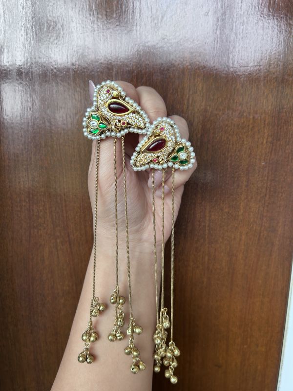 Kashmiri birds earrings 